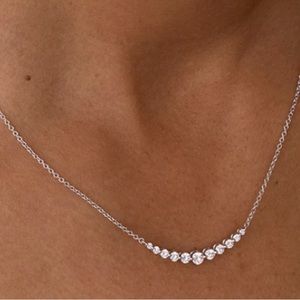14k White Gold 1ct. Diamond Necklace